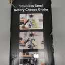 Joined Rotary Cheese Grater with Handle - Mandoline Slicer with 3 Stainless Steel Drum Blades-Vegetable Slicer Walnuts Grinder Cheese Shredder Round Mandoline with Peeler (Large)