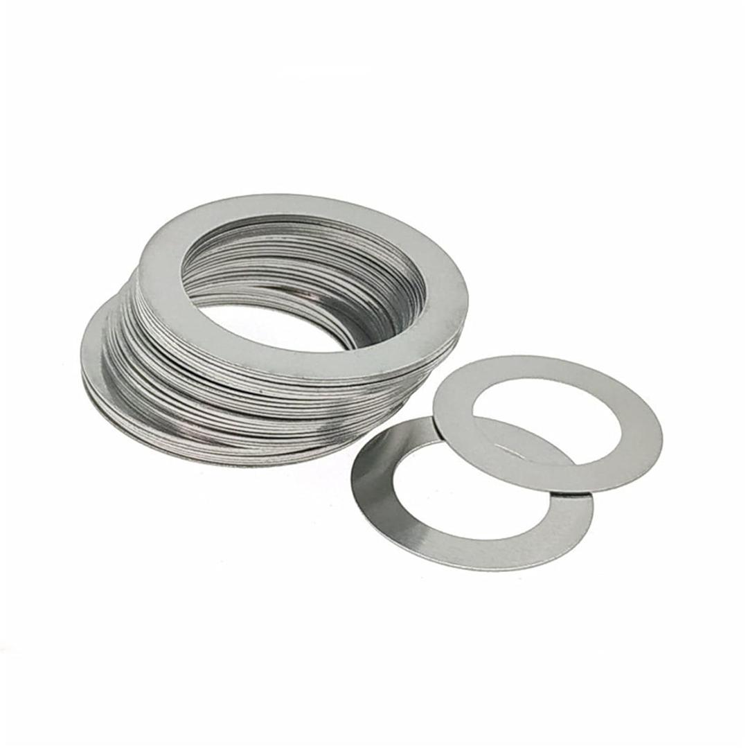KALESYUJIN-40PCS S:0.1-10pcs/0.2-10pcs/0.3-10pcs/0.5-10pcs DIN988 Metal Shim Washers Stainless Steel Ultrathin Gasket Thin Flat Washer (9 * 15)