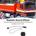 Fabater RC Engine Sound Simulator, Sound Effects Module with 5W Speaker, Compatible for 1/10 1/8 1/6 Scale RC Model Cars, Crawlers, Tractors and Construction Vehicles