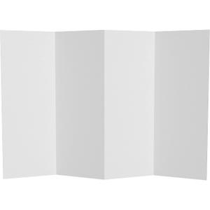 4 ft. Short White Temporary Cardboard Folding Screen - 4 Panels