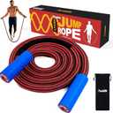 Weighted Jump Ropes with 360 Degree Rotation Handle.1 Inch 2.7LB/3LB Heavy Jump Rope for Men and Women,Jump Ropes for Fitness (Red)