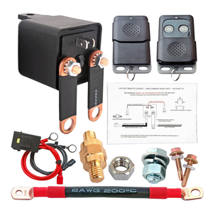 3/8" Side Post Remote Battery Disconnect Switch 12V Battery Kill Switch for Car Truck, RV Camper, UTV Anti Theft Battery Cut/Shut Off Switch, 200/1000 AMP Heavy Duty, On/Off