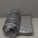 Amazon Basics Full/Queen Comforter Set with Sheets, 7-Piece Gray Calvin Stripe Bedding, Lightweight Microfiber Bed-in-a-Bag, Striped