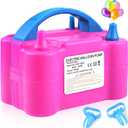 QIPUMP Balloon Pump Electric,110V 600W Balloon Blower Inflator Dual Nozzle Air Pump Balloons Inflator for Decoration, Party, Sport,Gifts:2 Balloon Tying Tools