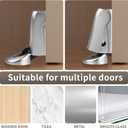 Mechanical Door Stoppers with Hydraulically WYGWP Windproof Heavy Duty Stop Holder Height Adjustable for Offices Home (Silver)