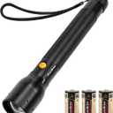 EverBrite Ultra Bright Tactical Flashlight, 900 Lumen Zoomable Adjustable Focus, 3 Light Modes, Heavy-Duty Aluminum Torch for Hurricane Supplies Camping, Includes 3C Alkaline Batteries (Black)