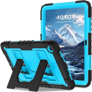 for Samsung Galaxy Tab A11+/A9+ 11 Inch Galaxy Tab A11 Plus Case,Heavy Duty Shockproof Rugged High-Impact Protective Cover for Samsung A11/A9 Plus Tablet Cases,Black Blue