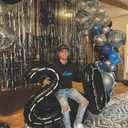 3 x Race Car 4 Balloon, Number Balloons 40 Inch, 4th Black Party Decorations, Racecar Birthday Decorations Four Large Numbers for Party Decor, Number 4 Balloon