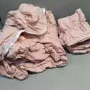Bedbay Blush Pink Ruffled Cotton Duvet Cover Set Queen Size, Soft Romantic Shabby Chic Bedding,100% Cotton Textured Ruched Comforter Cover 3 Pcs,Cute Cottagecore Bedroom Set for All Seasons