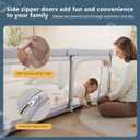 Foldable Baby Playpen with Double Door, 79"×71" Extra Large Playpen for Babies and Toddler,Play Yard with Breathable Mesh, Baby Fence Play Area for Indoor & Outdoor,Grey