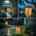 Solar Lantern Waterproof Metal Hummingbird Decor Valentine's Day Birthday Gifts for Women Mom,Outdoor Hanging LED Decorative Light for Garden Patio Yard Lawn Backyard Front Porch (1 pack)