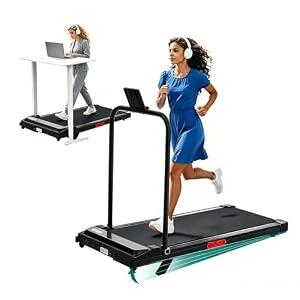 Portable Walking Pad Treadmill with Incline, 0.6-7.6MPH Mini Walking Treadmills for Home Small,3.0HP Electric Under Desk Treadmill for Exercising, Small Treadmills with Handle Bar, 350 LB Capacity