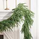 Deluxe 2FT Christmas Garland – Real Touch Norfolk Pine Garland for Mantel, Staircase, Arches, and Holiday Decor, Artificial Greenery (Norfolk Pine Garland, 2Feet)