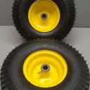 2PCS 15x6.00-6 Tire and Wheel Assembly | for John Deere Craftsman Husqvarna Riding Mowers, 4 Ply Tubeless Lawn Mower Tires 15x6x6, 3" Offset Hub, 3/4" Bushing