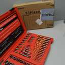 53 Pcs Spiral Screw Extractor Bolt Extractor Set, 6542/4341 HSS Left Hand Drill Bit Set, Easy Out Bolt Extractor Set Multi-Spline Stripped Bolt Remover for Broken Rusted Nuts Bolts Screw