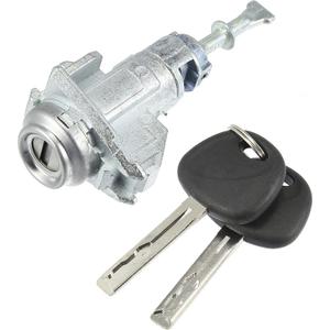 X AUTOHAUX 1 Set Door Lock Cylinder Set Kit with 2 Keys for Kia Optima 2011-2018 Left Driver Side Door Lock Set Tumbler with Key 819702TA00 81970-2TA00 LH Metal