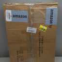 Homhedy Cat Litter Box Enclosure, Litter Box Furniture Hidden with 2-Tier Storage Shelves, Wooden Cat Washroom Furniture with Metal Frame, Modern Style, White and Gold