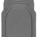 Motor Trend 1 Piece Front Car Floor Mats- Gray FlexTough Contour Liners-Deep Dish Heavy Duty Rubber Floor Mats for Car SUV Truck & Van-All Weather Protection, Universal Trim to Fit (30"L x 21.5"W x 1"Th, Grey)