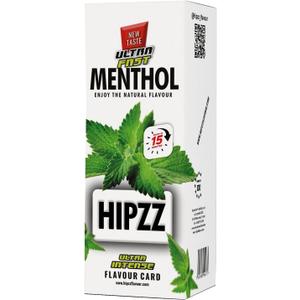 Hipzz Aroma Flavor Cards - Menthol Ultra Fast - Works in 15min or less - Insert, Infuse, Enjoy! (Full Box of 20) incl. Frugal Smoker Sticker