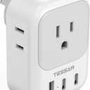 TESSAN Australia New Zealand Plug Adapter (No Voltage Conversion), Type I Power Adaptor with 4 Electrical Outlets 3 USB Charger (2 USB C) for US to Australian AU Argentina Fiji China Cook Islands