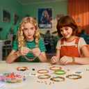 Goldwise Friendship Bracelet Making Kit for Fans, Orange Beads for Jewelry Making,Letter Beads (A-Z),Varieties of Charms, DIY Crafts for Gifts Birthday (showgirl)