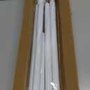 Spring Tension Curtain Rod 32-76 inch, Adjustable Expandable Tension Curtain Rod No Drilling, Tension rods for Window Doorway Kitchen Curtain, White