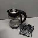 Chefman Electric Kettle, 1.8L 1500W, Hot Water Boiler, Removable Lid for Easy Cleaning, Auto Shut Off, Boil-Dry Protection, Stainless Steel Filter, BPA Free, Borosilicate Glass Electric Tea Kettle (Black)