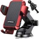 JOYMASS Wireless Car Charger, Phone Holders for Your Car, 15W Auto Clamping Phone Mount Car Accessories for iPhone 16 15 14 13 12 Mini Pro Max 11, Samsung Galaxy S24 Ultra S23 S22+ Note 20, etc - Red