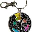 LIU JUN Color Fidget Wheel Keychain, Twenty Colors Wheel Relieving Anxiety Enamel Art Keychains Funny Creative Accessories