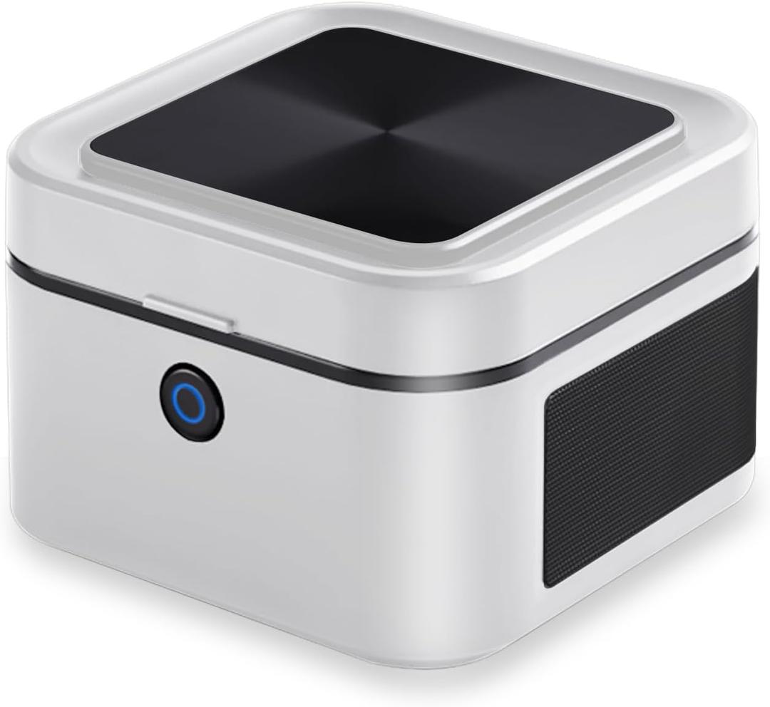SHD Multifunctional Smokeless Ashtray,USB Rechargeable HEPA Filter Ashtray for Home Office Car Indoor Outdoor- White