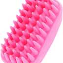 ibasenice Pet Silicone Shampoo Brush for Dogs and Cats Multi-functional Bath and Massage Tool Non- Handle for Grooming and Small to Large Pets