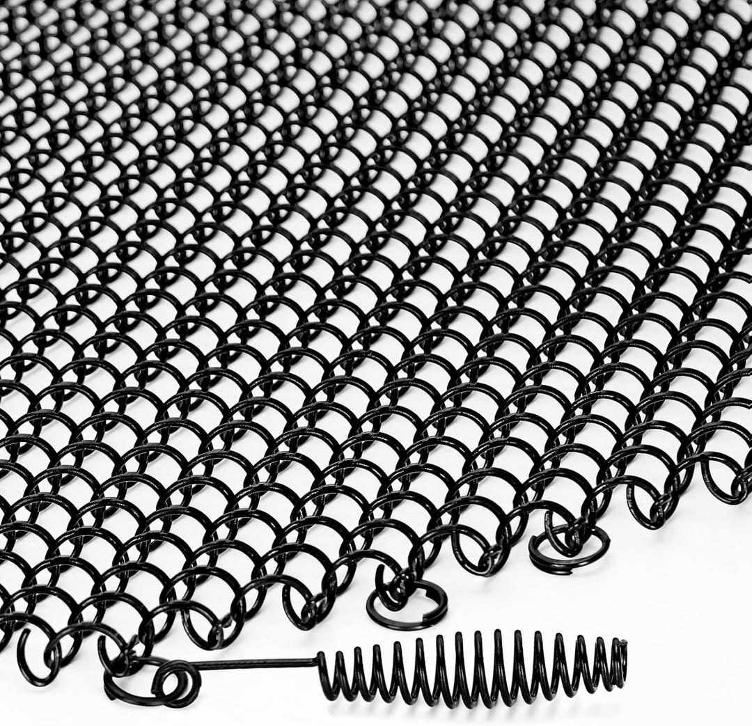 Fireplace Screen Mesh -20x24 Inch Fireplace Mesh Cuntain for Fire Stove Spark Guard, Hearth Metal Replacement Hanging Curtain (2 Pcs)