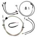 Softail 14" Cable Extension Kit Clutch Brake Line Electronic Throttle TBW CAN-Bus Wire for Harley '20-'25 Low Rider FXLRS '22-'25 FXLRST '18-'24 Fat Bob FXFB FXFBS w/ABS, Chrome