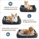 Tidore Orthopedic Dog Beds for Small Dogs, Durable Egg Crate Foam Sofa Dog Bed wit Washable Removable Cover, Waterproof Lining, Pet Bed for Medium Dogs, Dark Grey