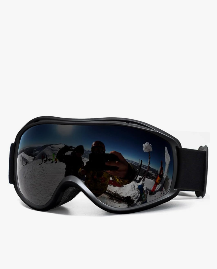 Ski Goggles UV Protection, Anti-Fog Snowboard Snow Goggles OTG for Men Women Adults & Youths