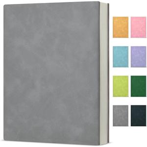 Journal Notebook for Women Men, College Ruled Notebook for Work School Writing Note Taking Journaling, Gray