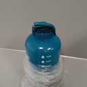 AQUAFIT 1 Gallon Water Bottle with Time Marker - Straw & Chug Lid - BPA Free Gym Water Bottle with Straw - Big Gallon Jug (Aqua, 128 oz - 2in1 Lid)