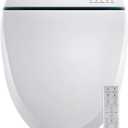Aquonderful Bidet Toilet Seat, Smart Unlimited Warm Water, Electronic Heated Toilet Seat with Remote Control, Turbo Wash, Dryer, Rear and Front Wash, Slow Closes, Night Light, White, 102S-W
