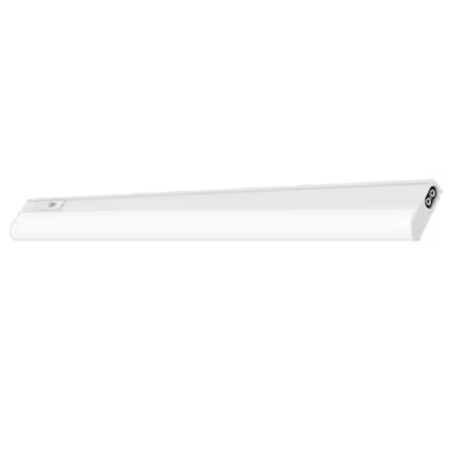 24 in Plug-In White Integrated LED Linkable 2-Brightness Level Under Cabinet Light Task/Kitchen 5 Selectable White CCT