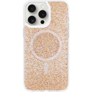 for iPhone 14 Pro Max Case, Clear Glitter MagSafe Compatible, Cute Bling Sparkly Girly Case for iPhone 14 Pro Max, Magnetic Protective Phone Cover, Gold Glitter, Phoenix