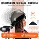 VEVOR Standing Hair Steamer for Deep Conditioning, Professional 11.81-inch Hooded Ionic Hair Steamer with 2 Modes, Height-Adjustable Hair Steamer with Timer, 5 Wheels (2 Lockable) for Home Salon Use