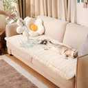 FUNNY FUZZY Pet Couch Cover for Sofa, Waterproof Couch Cover for Dogs Washable, Pet Friendly Fuzzy Sofa Covers Thick Soft Dog Bed Mat Non Slip for Couches and Sofas, Cream White, 27.6"70.9"