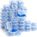 50 Pair Silicone Ear Plugs in Plastic Cases Soft Reusable Comfortable in Bulk Hearing Protection Water Earplugs Shower Diving Surfing Waterproof Sports Reusable Ear Plugs for Swimming Adults