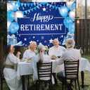KatchOn Happy Retirement Banner Blue - Extra Large, 72x44 Inch | Blue Retirement Party Decorations