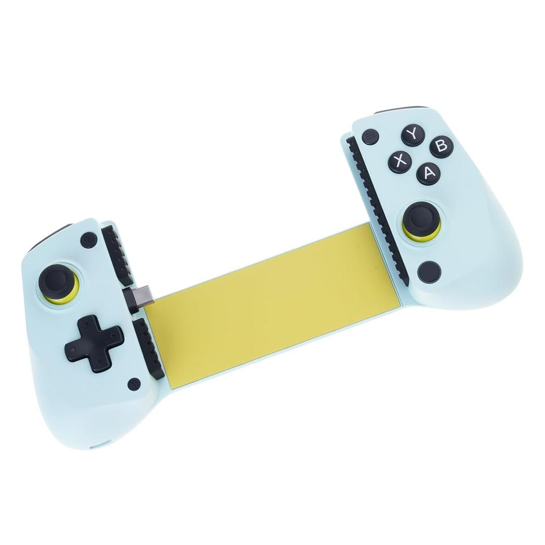 Decours Expandable Mobile Game Controller for 15 Series Devices Responsive Button Stable Connection 6 Color Variants Available Tablet Compatible Game Controller (blue)