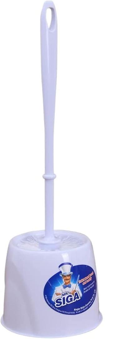 Toilet Bowl Brush and Caddy, Dia 12cm X 38cm Height, Pack of 1, Durable