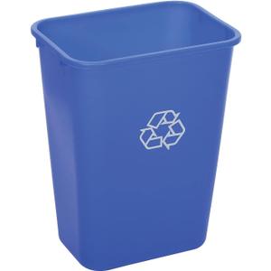 Global Industrial Plastic Recycling Wastebasket, 41-1/4 Qt., Blue
