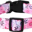 Maca Bates Designer Flower Pink Cute Dog Collar Spring Collars for Girl Female para Perros Chihuahua Pitbull Birthday Gift for Small Medium Large Puppy