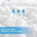 TEKAMON All Season Full Comforter Fluffy Quilted Lightweight Reversible Down Alternative Duvet Insert with 8 Corner Tabs, Soft & Breathable Summer Winter Warm,Machine Washable White 82 x 86 inches