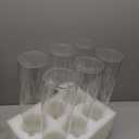 6 Pack Glass Cylinder Flower Vases for Centerpieces 16 Inch Tall Bulk Clear Vase Hurricane Floating Candle Holder for Table Home Decoration Wedding Holiday Floral Shelf Party Dining Decor